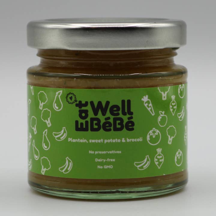Purée - Plantain, Sweet Potato & Broccoli for wholesale by Eat Well Bebe