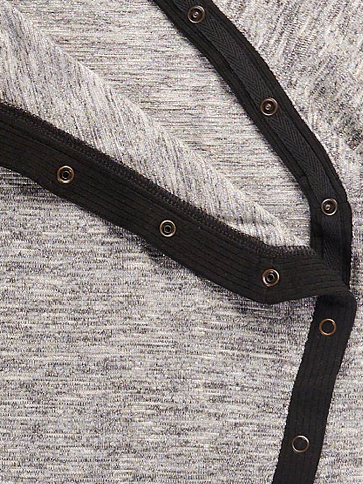 Top with One Side Opening Silver Long Sleeve for wholesale by SPARKIES