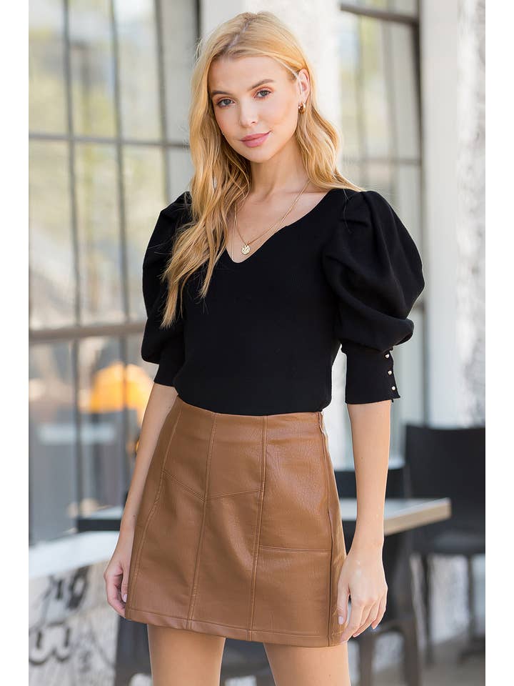 Bluivy - Venta al por mayor Jersey corto de punto - Mujer - JERSEY MANGA CORTA PUFF29