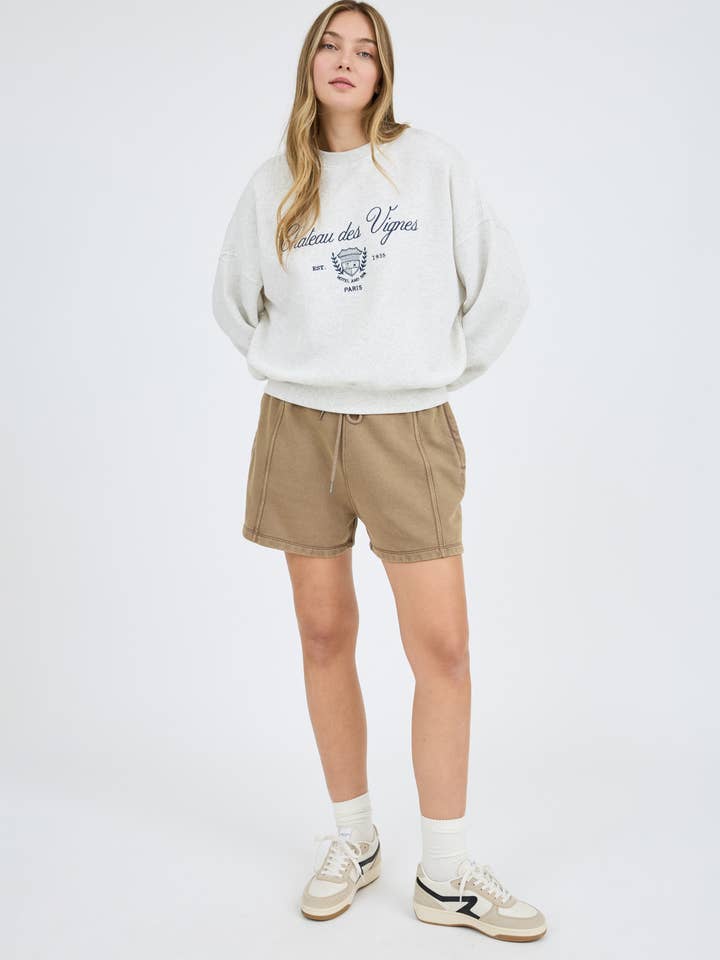 Blu Pepper - Wholesale Knit Top - Women's - PARIS EMBROIDERED CREWNECK LONG SLEEVE KNIT TOP
