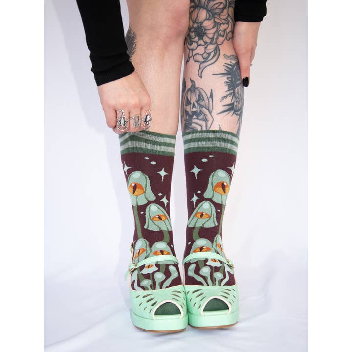 FootClothes LLC - Wholesale Socks - Unisex - Mystic Mushrooms Crew Socks25