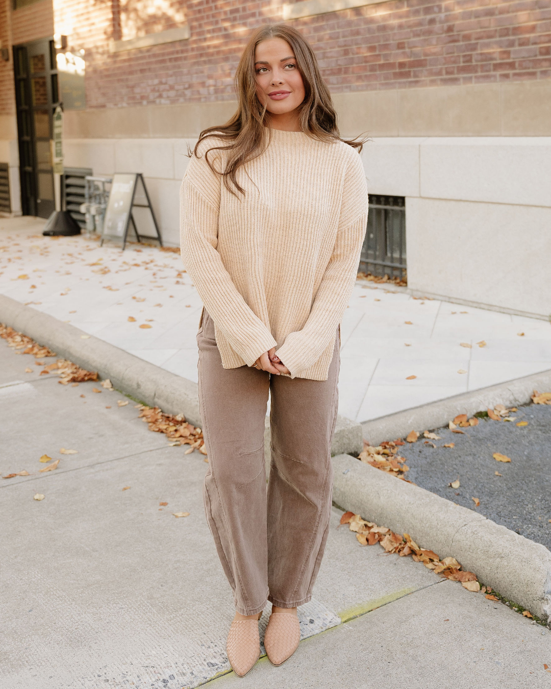 Apricot Lou Oversized Sweater for wholesale on Faire4