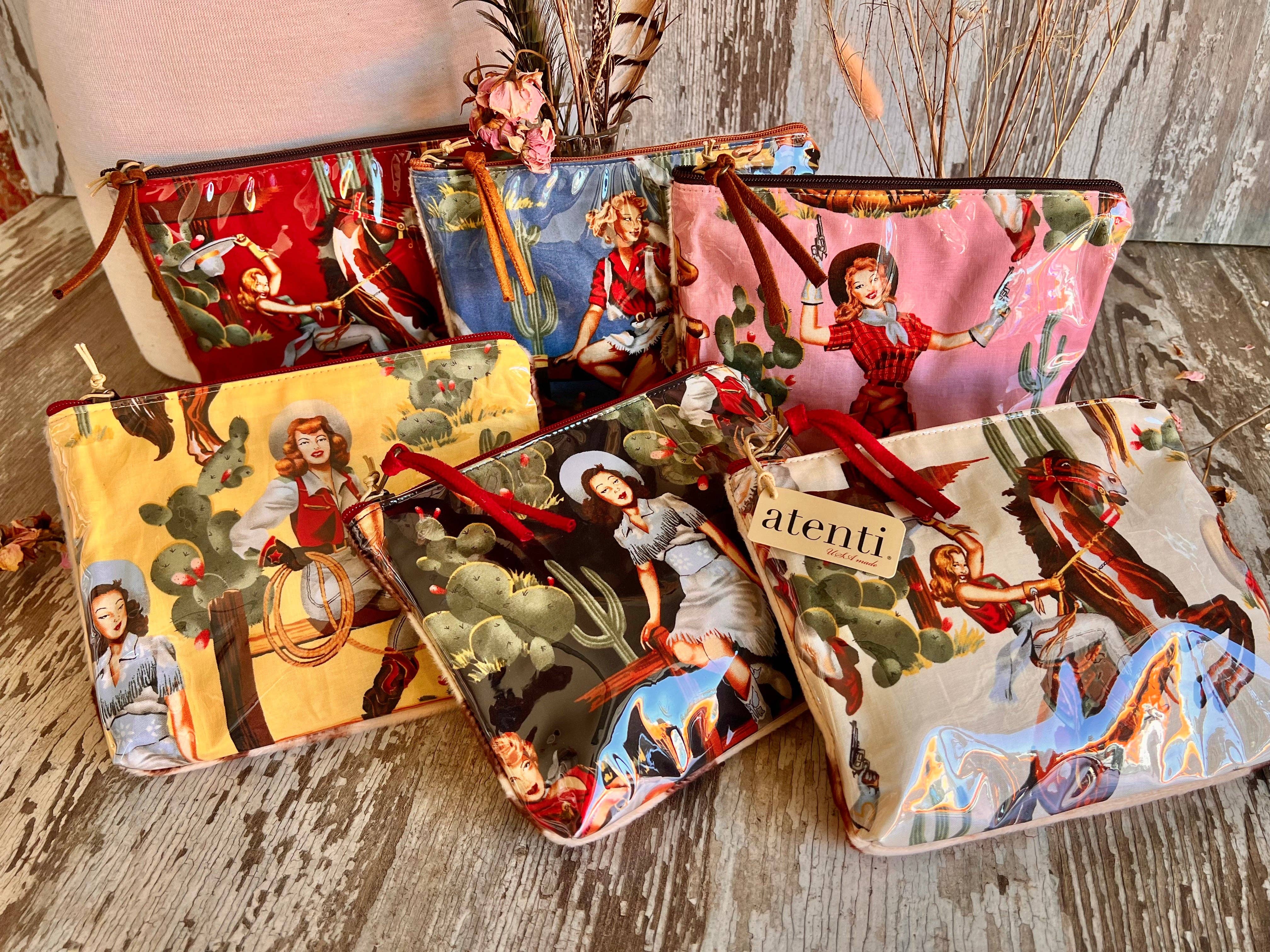 Atenti - Wholesale Handtasje - Dames - "Western" Pin-up Cowgirl 6 Accessoiretassenset2