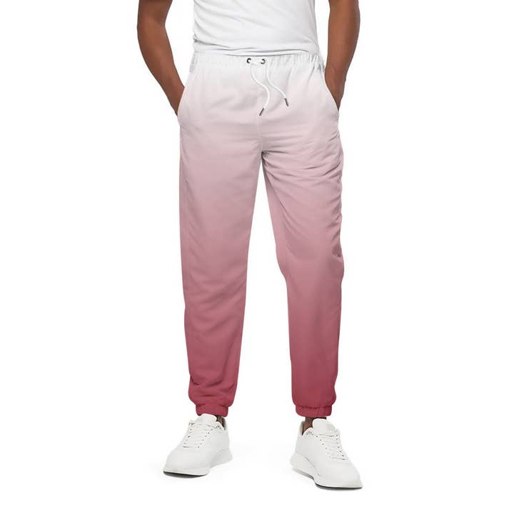 Witte naar Rode Ombré Joggingbroek voor wholesale door All Around Artsy
