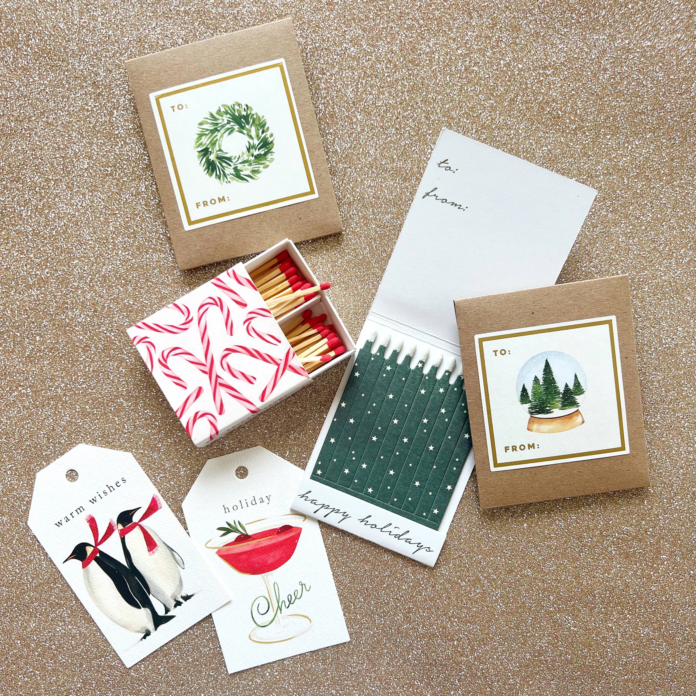 Abigail Jayne Design - Wholesale Matches - Candy Canes Matches | Candle Matches1