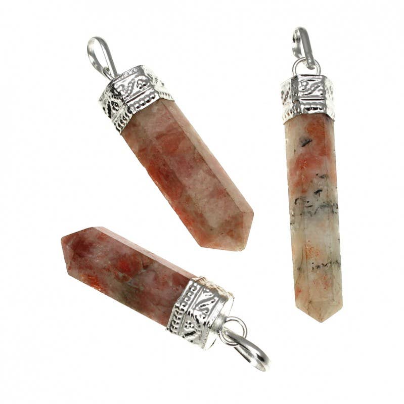 UniArt - Wholesale Individual Charm/Pendant - Semi-precious stone point pendant12