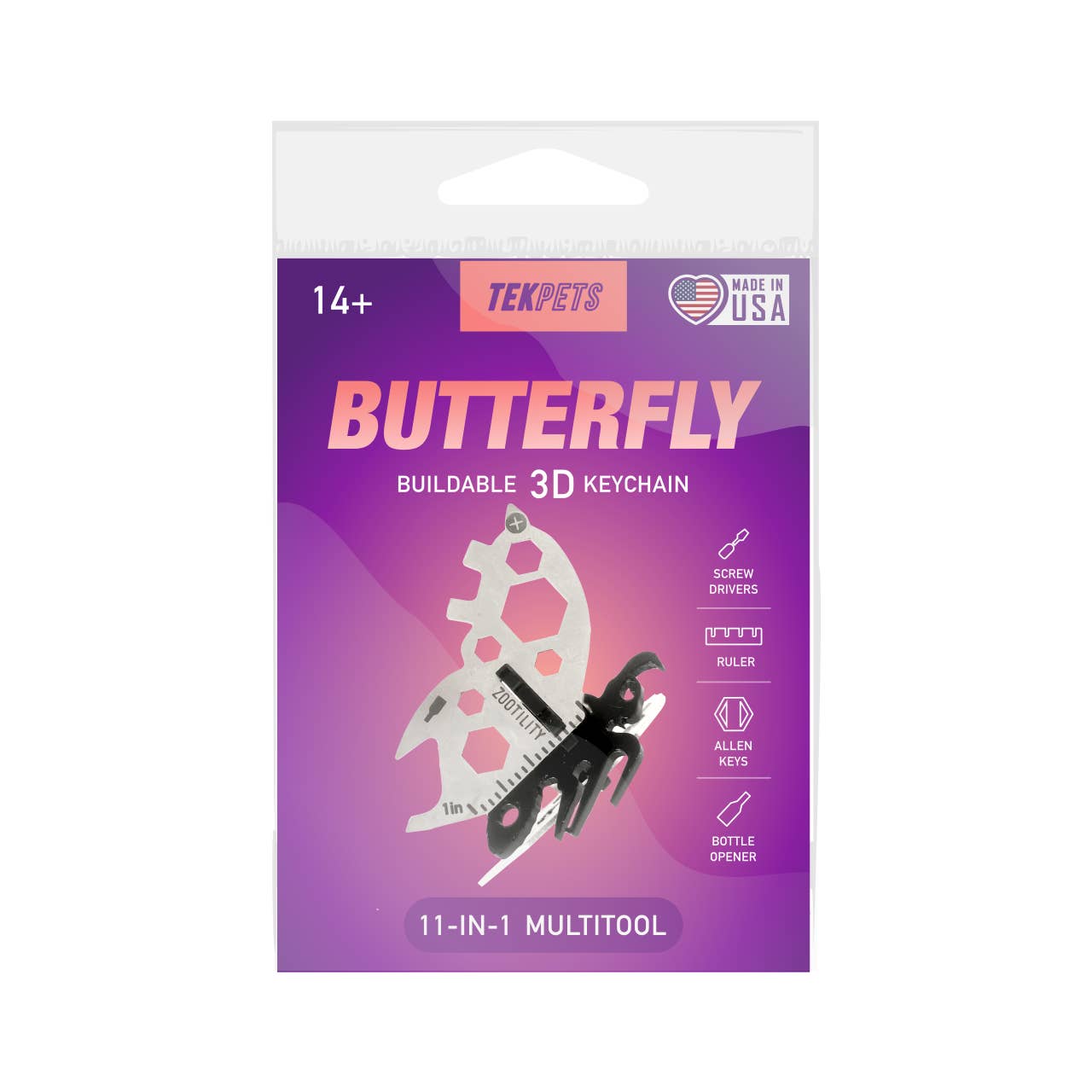 Zootility - Wholesale Handy Tool - Butterfly Multi-Tool - Metal TekPet