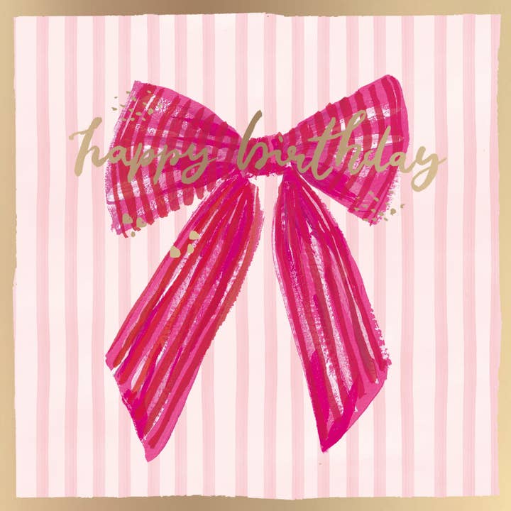 Hotchpotch - Wholesale Birthday Card - Maison Open Birthday Big Bow Happy Birthday1