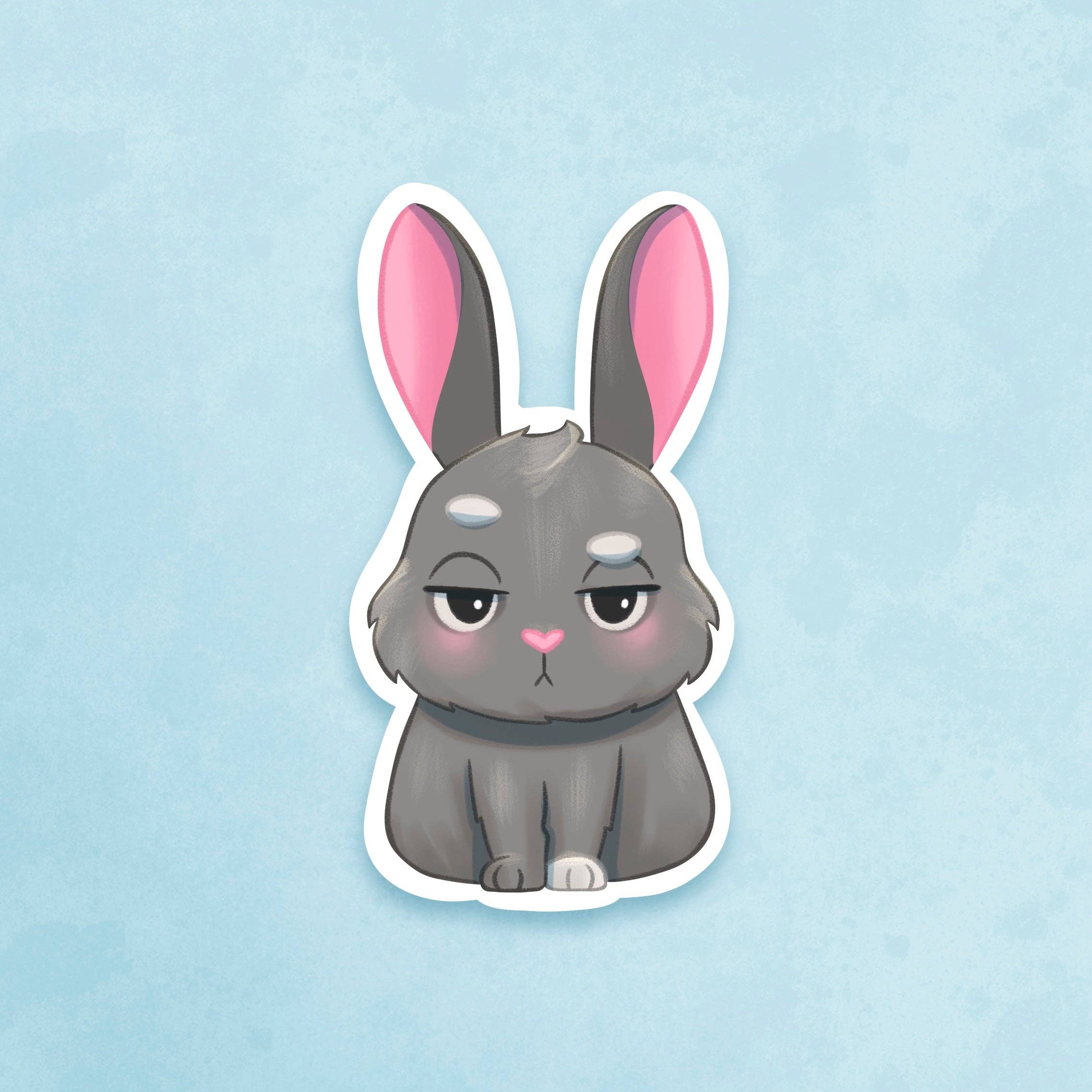Flaxig - Wholesale Sticker - Grumpy Rabbit Sticker1