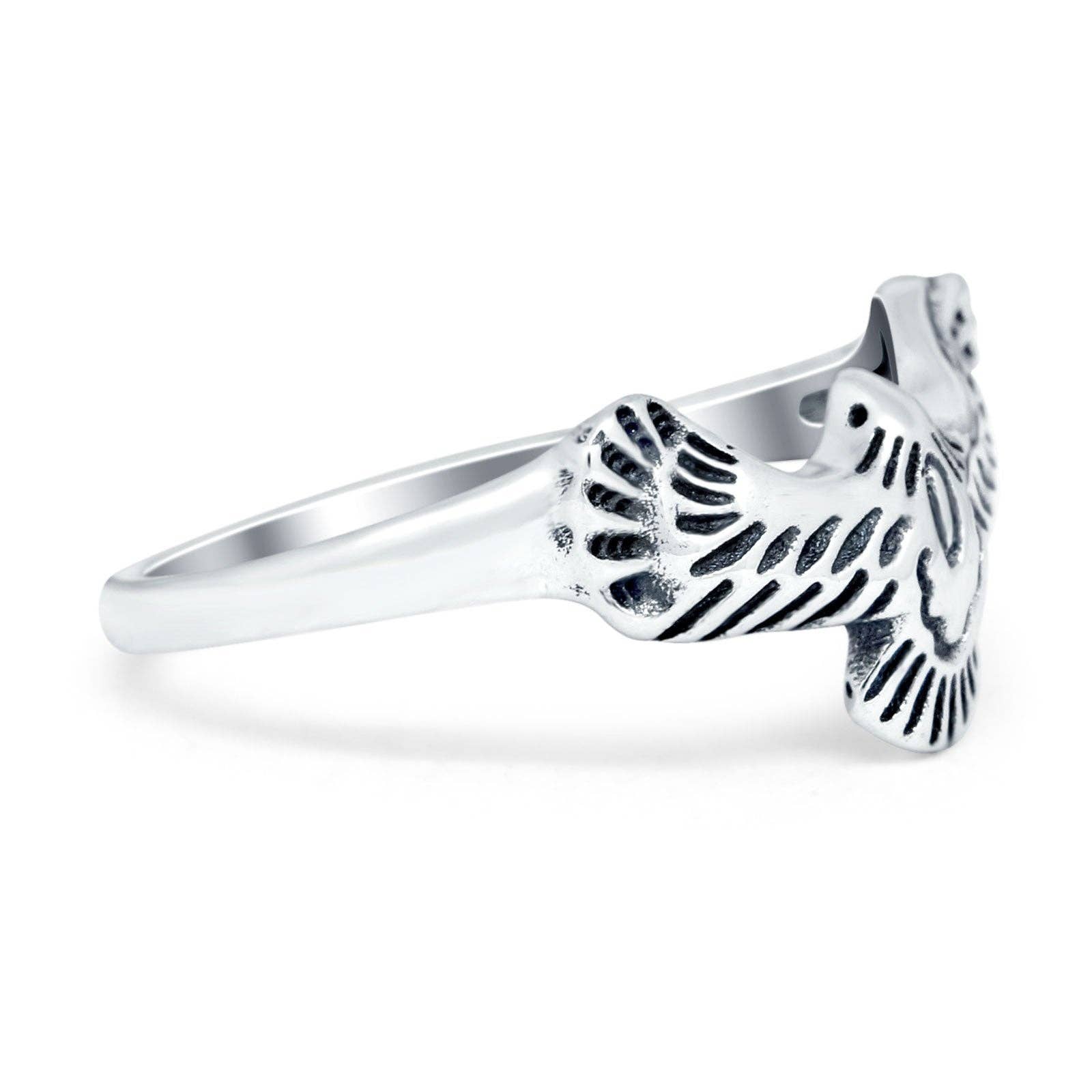 Sterling Silver Oxidized Eagle Ring for wholesale on Faire1