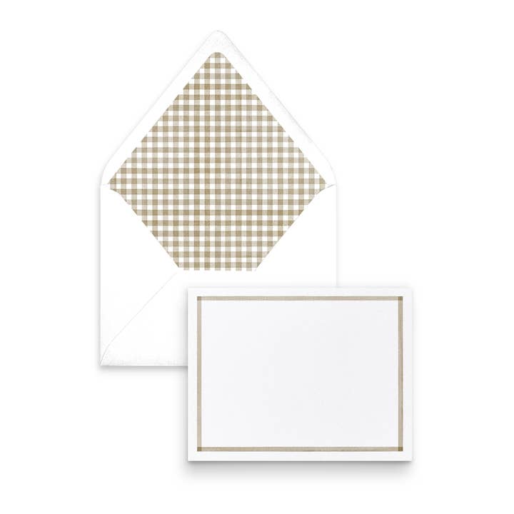 Neutral Gingham Luxe Stationery Set for wholesale by Ellen Davis Creative