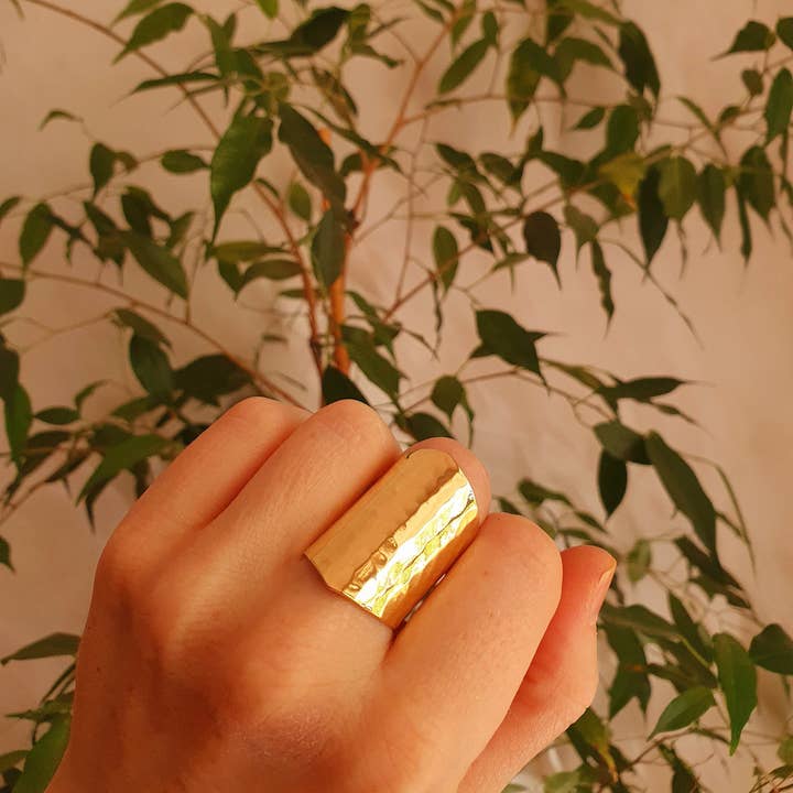Kaali Boutique - Wholesale Band/Stacked Ring - Hammered Boho Brass Ring / Bohemian / Ethnic / Psy / Rustic / Tribal / Gypsy / Festival / Healing / Festival2