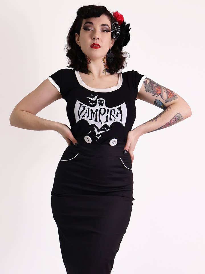 Vampira Tee Shirt for wholesale by BONSAI KITTEN