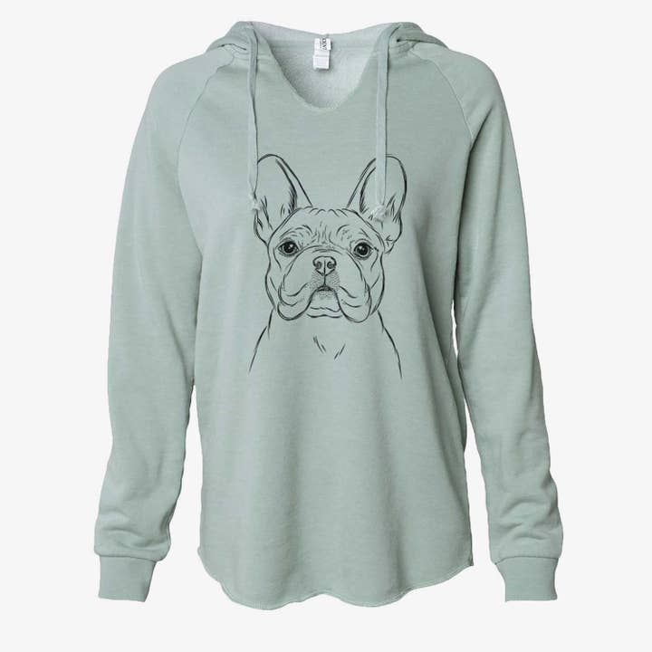 Bare Franco the French Bulldog - Cali Wave Hooded Sweatshirt for wholesale by Inkopious