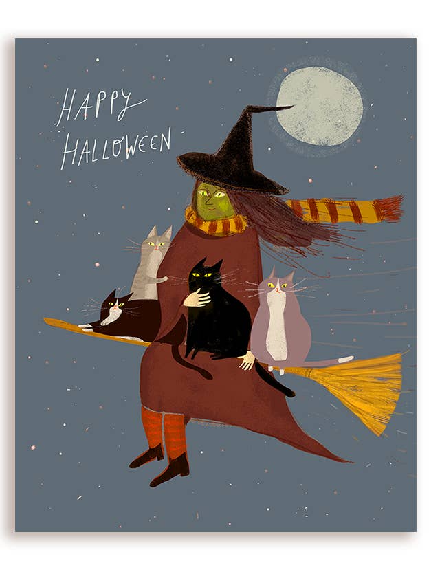 Treat Run - Halloween Card for engroshandel hos The Dancing Cat