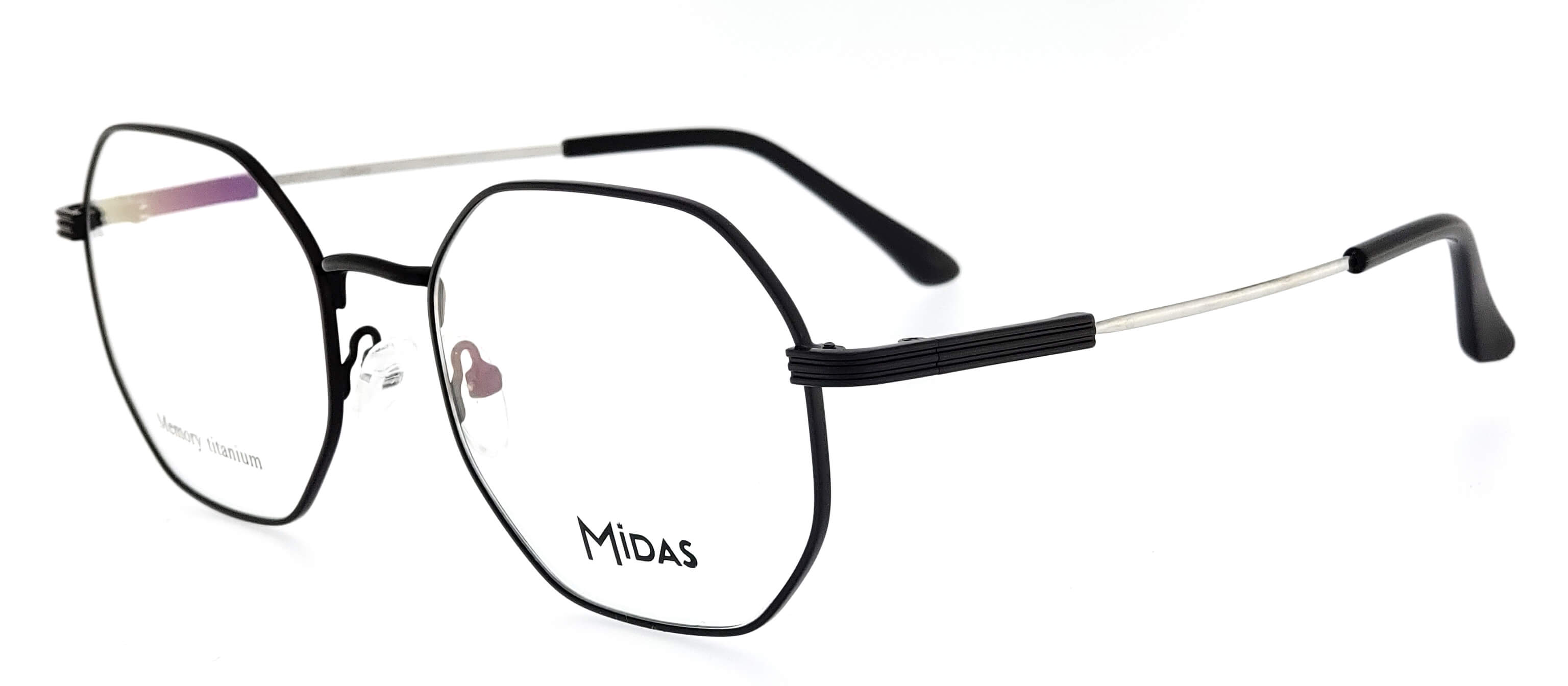 Midas Eyewear – wholesale Eyeglasses – Unisex – Trendy Titanium Hexagon Unisex Eyeglasses2