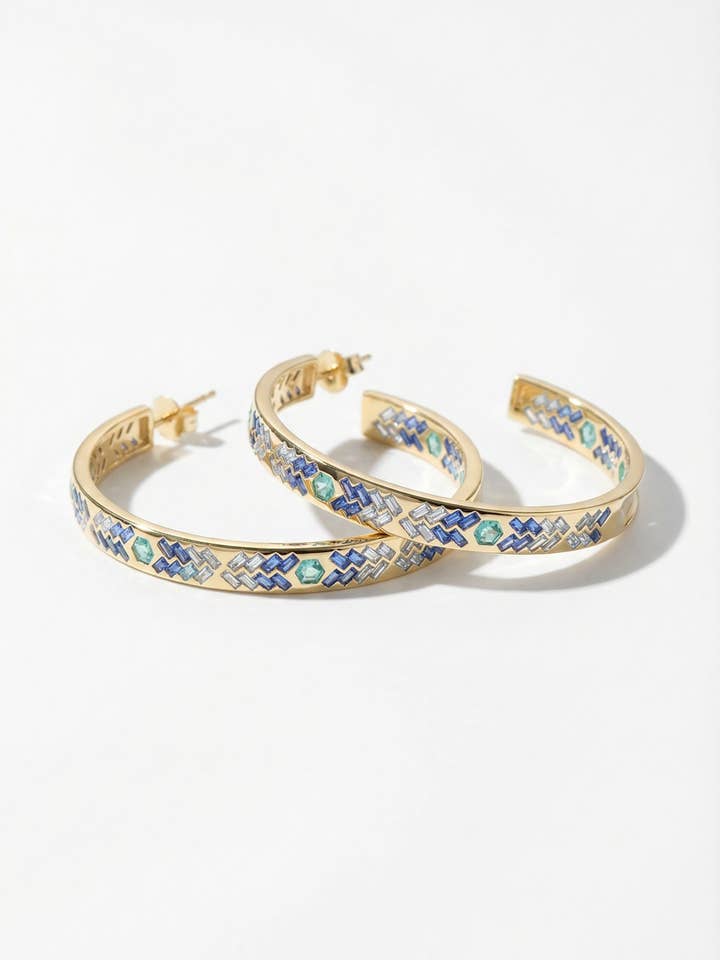 SUNBEAM HOOPS - OCEAAN voor wholesale door Native Gem