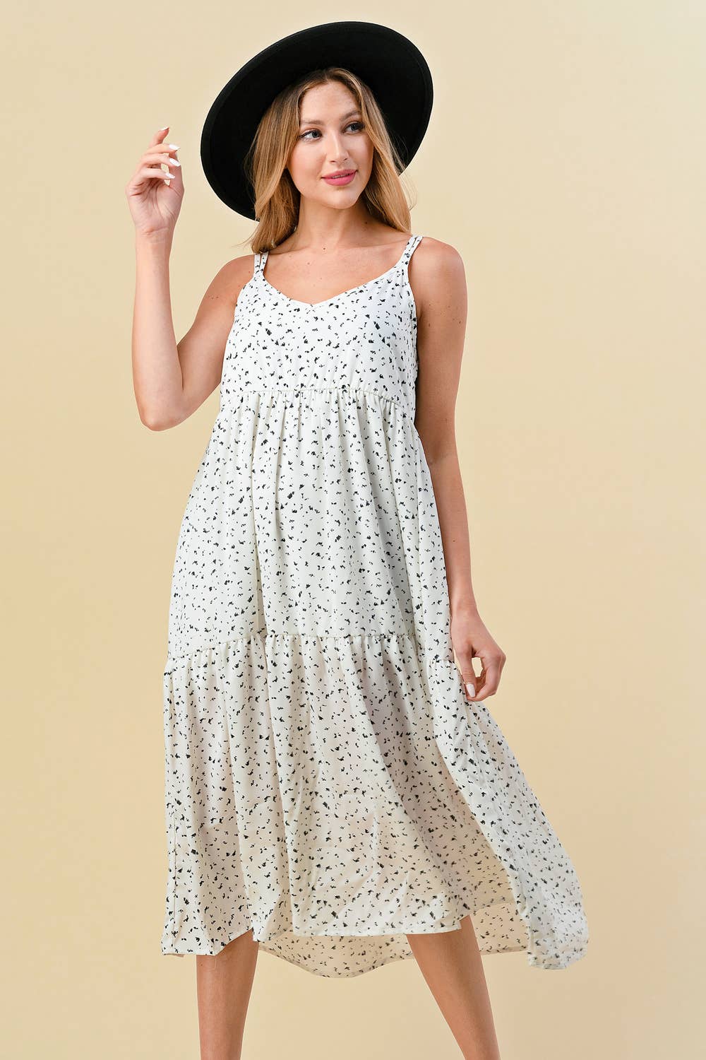 Lily Gray – Engroshandel Kjole - Dame – XAD0307A - ELFENBEN - PLUS STØRRELSE0