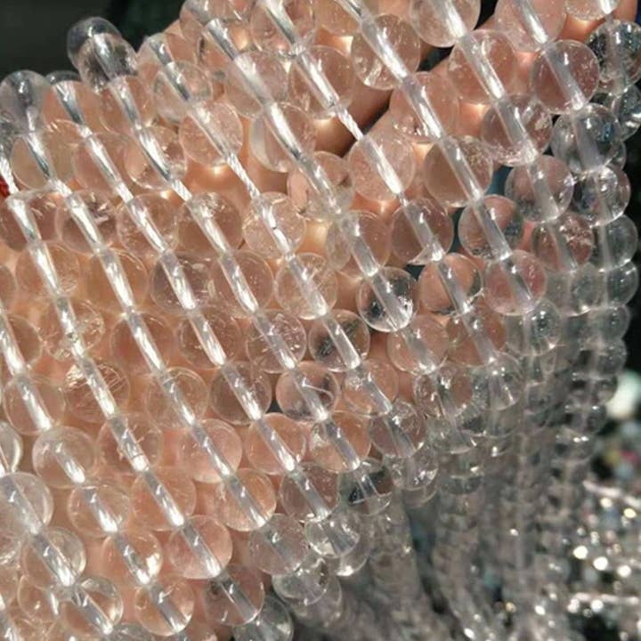 Artisans de Madagascar - Vente Perle - Perles Cristal de Roche Véritable EXTRA