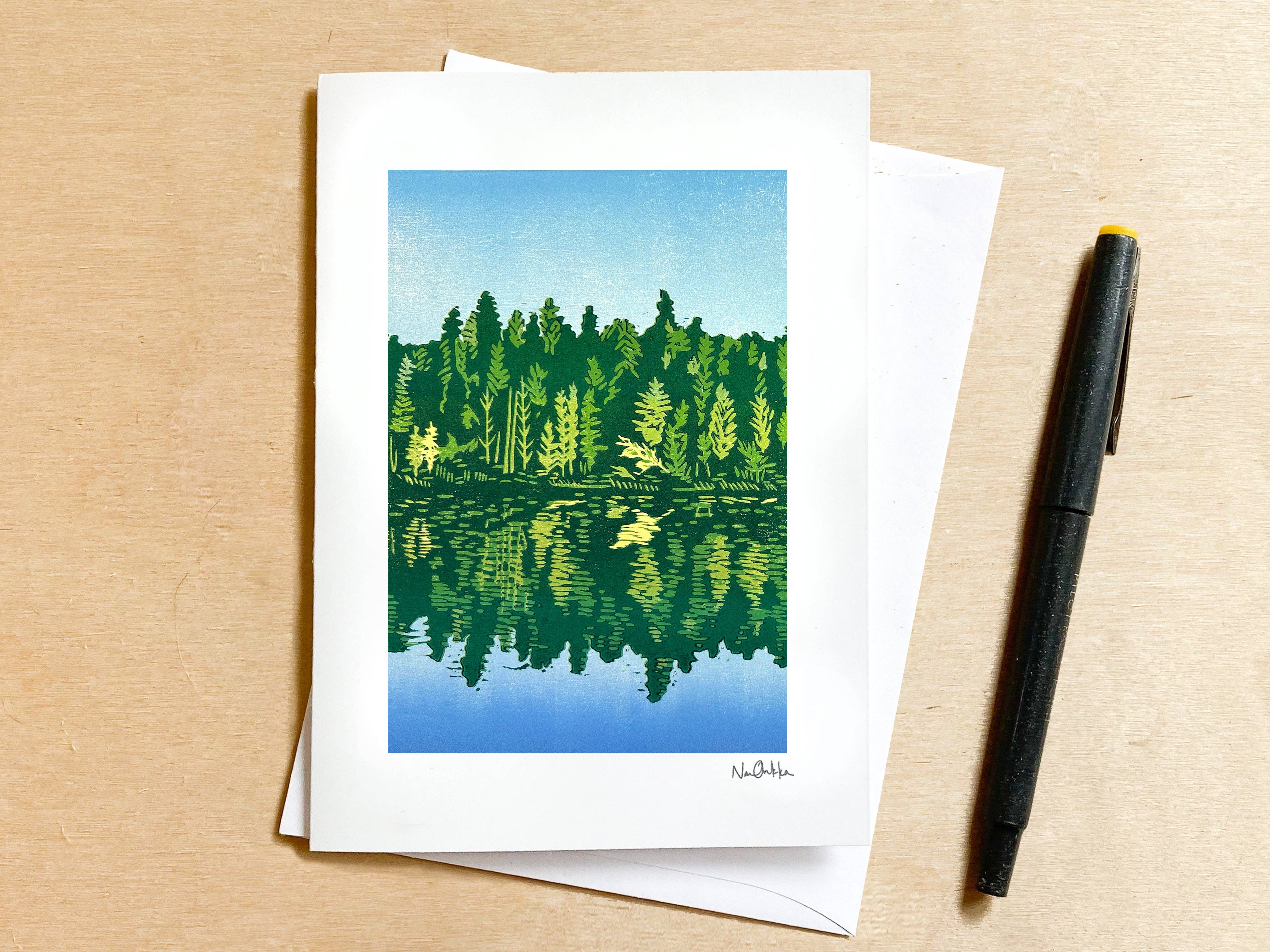 Nan Onkka Prints - Wholesale Everyday Greeting Card - Moment of Reflection Greeting Card0