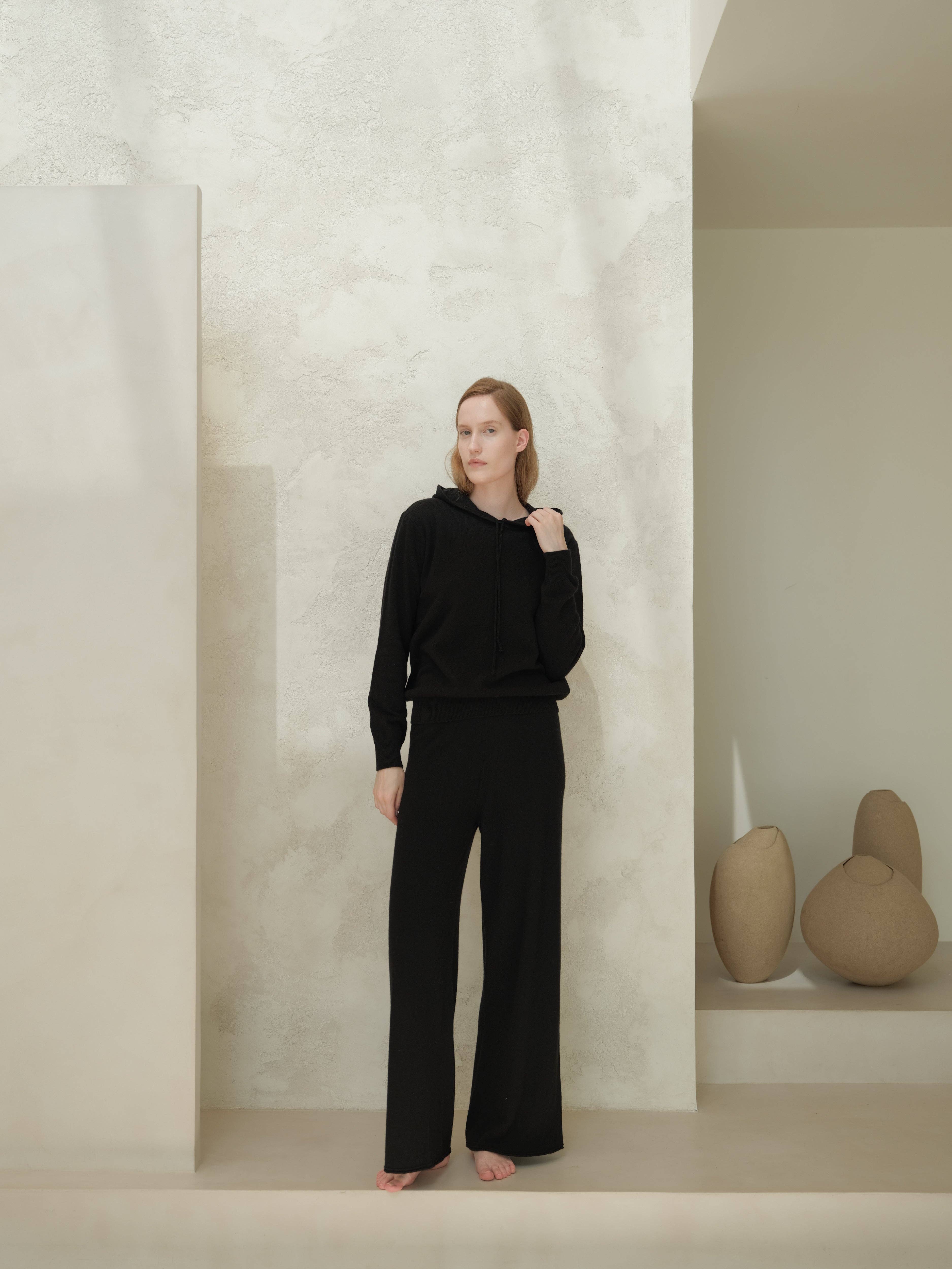 Lèmme - Wholesale Pants - Women's - Lightweight wide-leg cashmere blend pants (3D knit)20