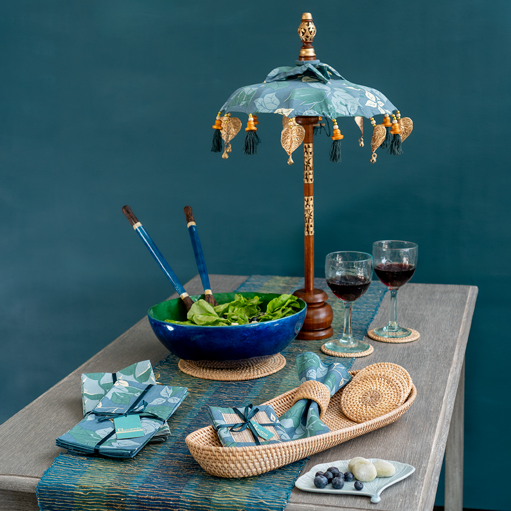 Balizen by zen zen garden home - Vente Parapluie – unisexe - Mini Parapluie Balinais | Bougainvillier Mousse3