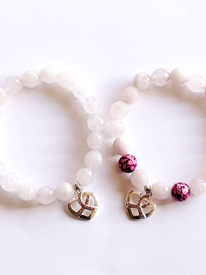Rose Quartz & Howlite Bracelet for wholesale by Solluna Stones