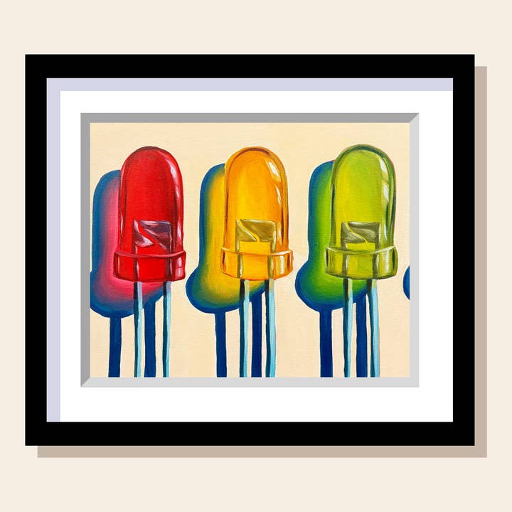 LED Trio Art Print for wholesale by Painting With James