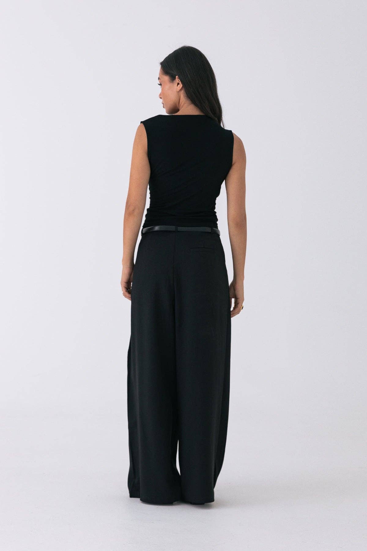 Arden Belted Trousers - Black for wholesale on Faire3