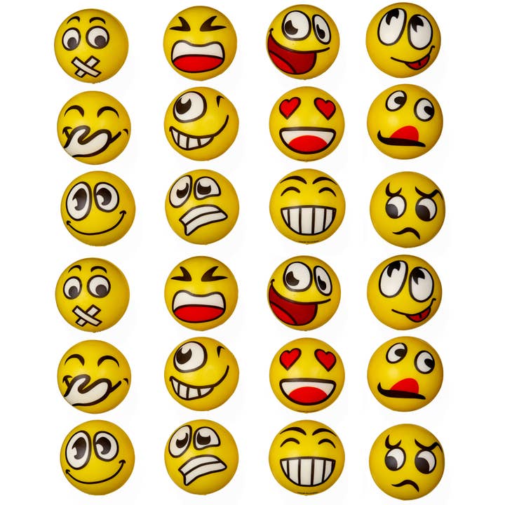 The Twiddlers – Engroshandel Sensorisk bold - Baby – 24 Emoji sensoriske klemme bolde