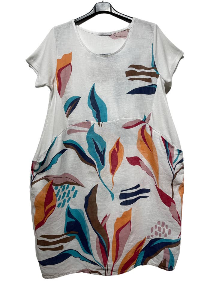 LINEN & COTTON HOUSE - Wholesale Tunic - Women's - TUNIC IN LINEN 3533 FLOWERS