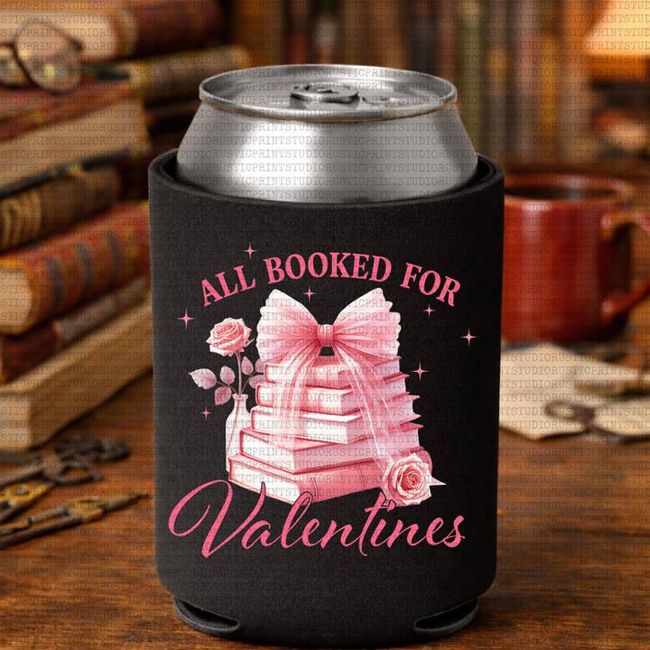 Koozie per Lattine da Lettore Koozie per Lattine di San Valentino da Lettore per la vendita all'ingrosso da parte di RusticPrintStudio