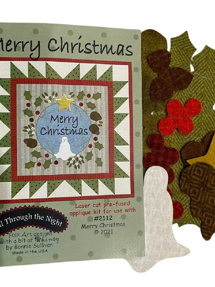 KA2112- Merry Christmas Applique Pieces for wholesale by All Through The Night