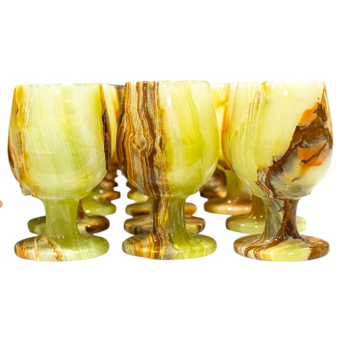 Quasar Gems USA - Wholesale Decorative Tabletop Object - Onyx Goblet 3x5 inches
