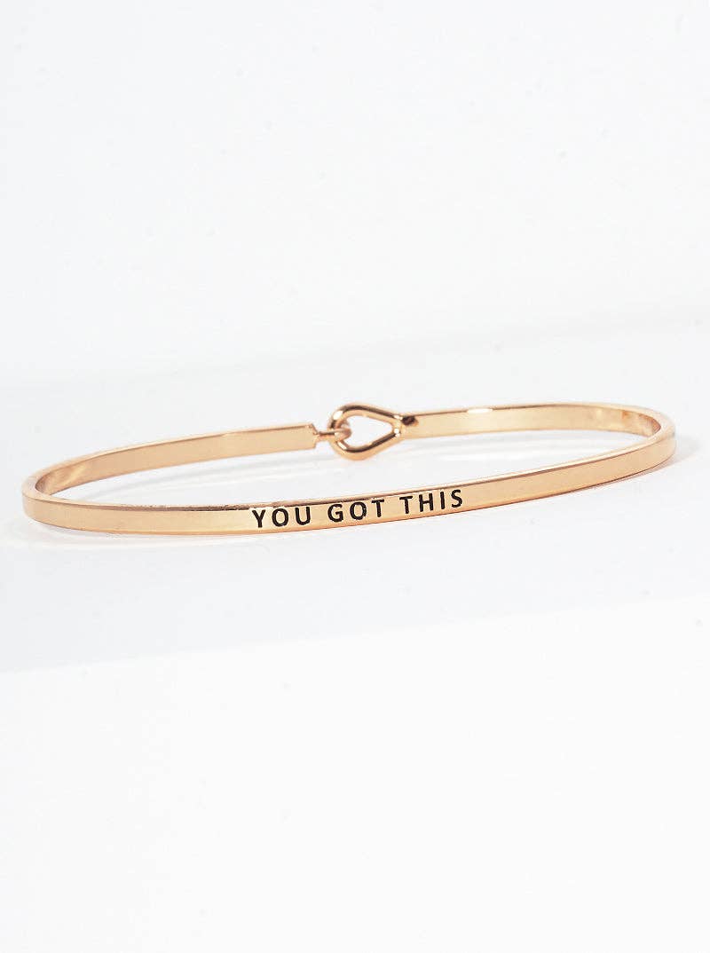 Wild Honey - Wholesale Bangle Bracelet - You Got This Engraved Inspirational Bangle Bracelet1