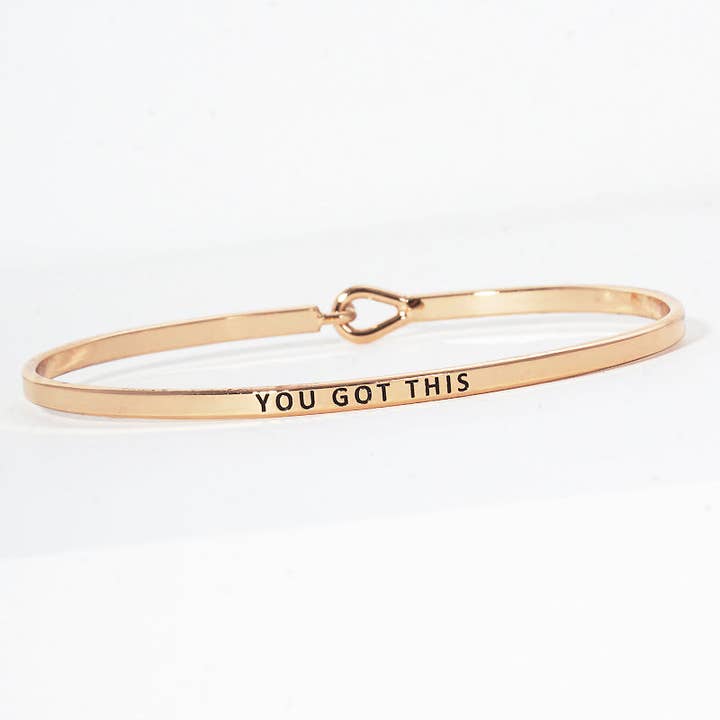 Wild Honey - Wholesale Bangle Bracelet - You Got This Engraved Inspirational Bangle Bracelet1