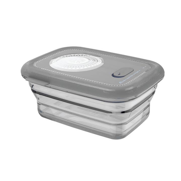 Minimal - Wholesale Food Storage Container - 460ml Minimal Silicone Container: Collapsible - Grey