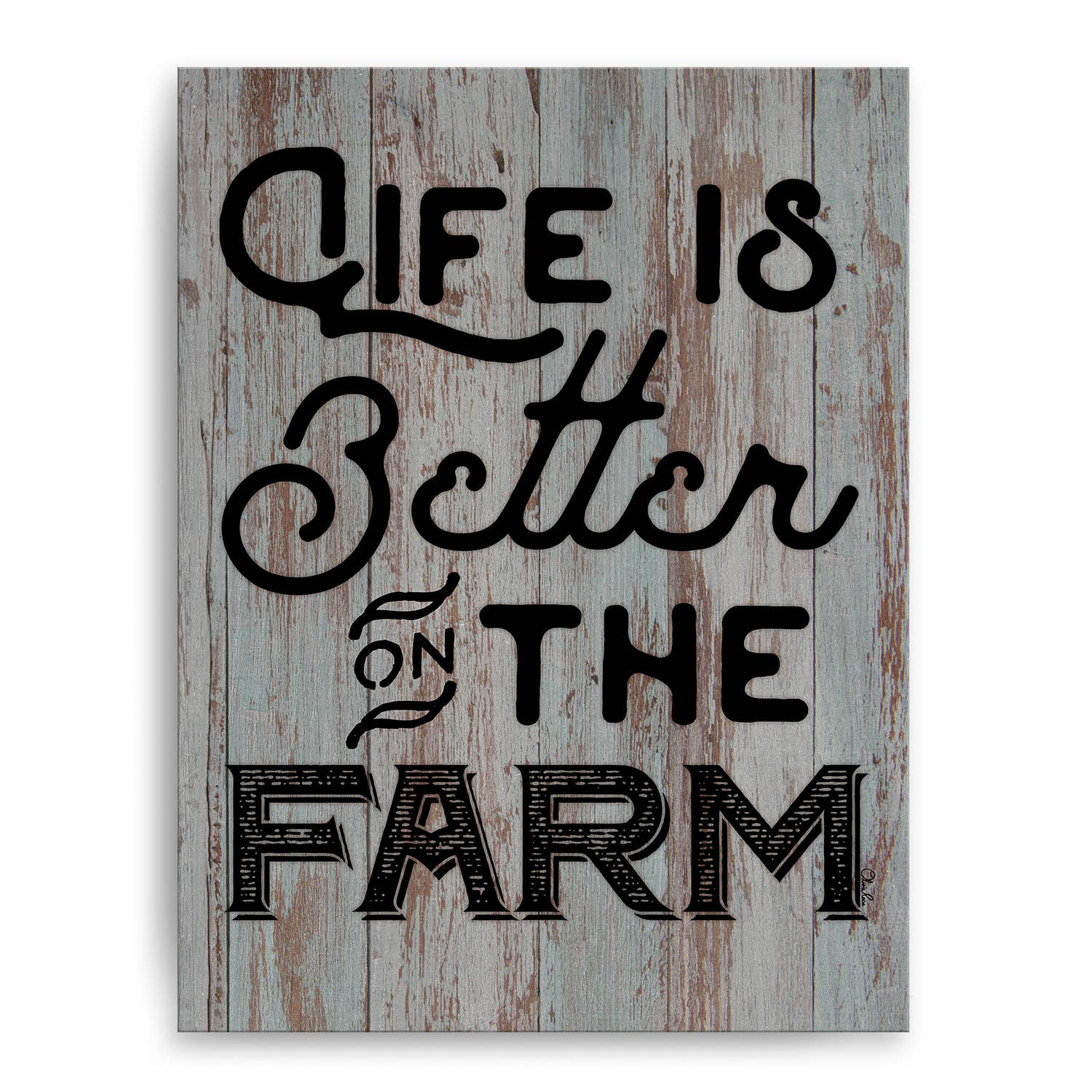 Ready2hangart, Inc. - Wholesale Sign - Better on the Farm' Farmhouse Canvas Textual Wall Art2