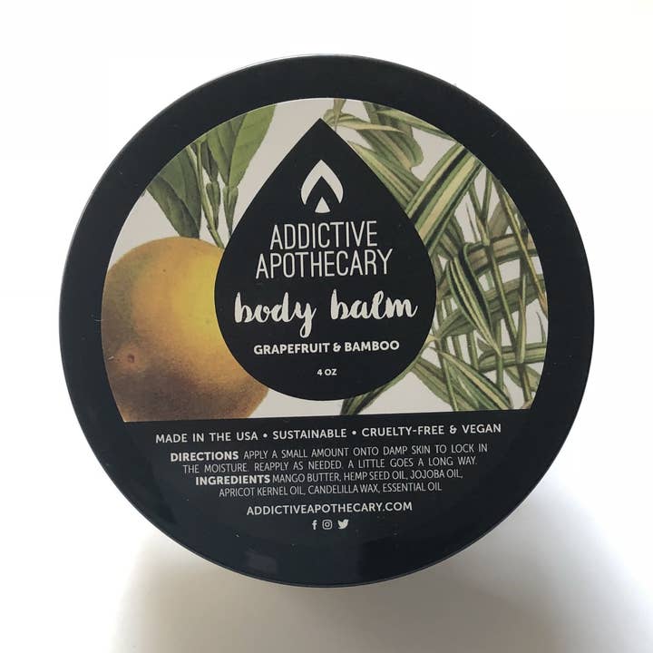 Bamboo & White Grapefruit Körperbalsam für den Großhandel von Addictive Apothecary