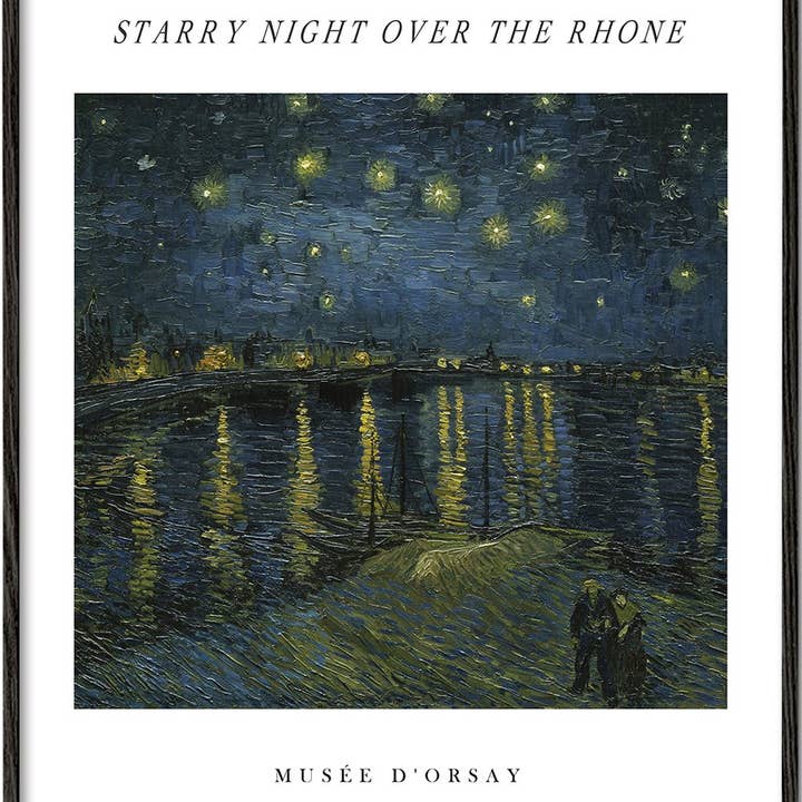 Artesta – Großhandel Poster – Sternennacht über der Rhone Ausstellung Weiß - Van Gogh 3