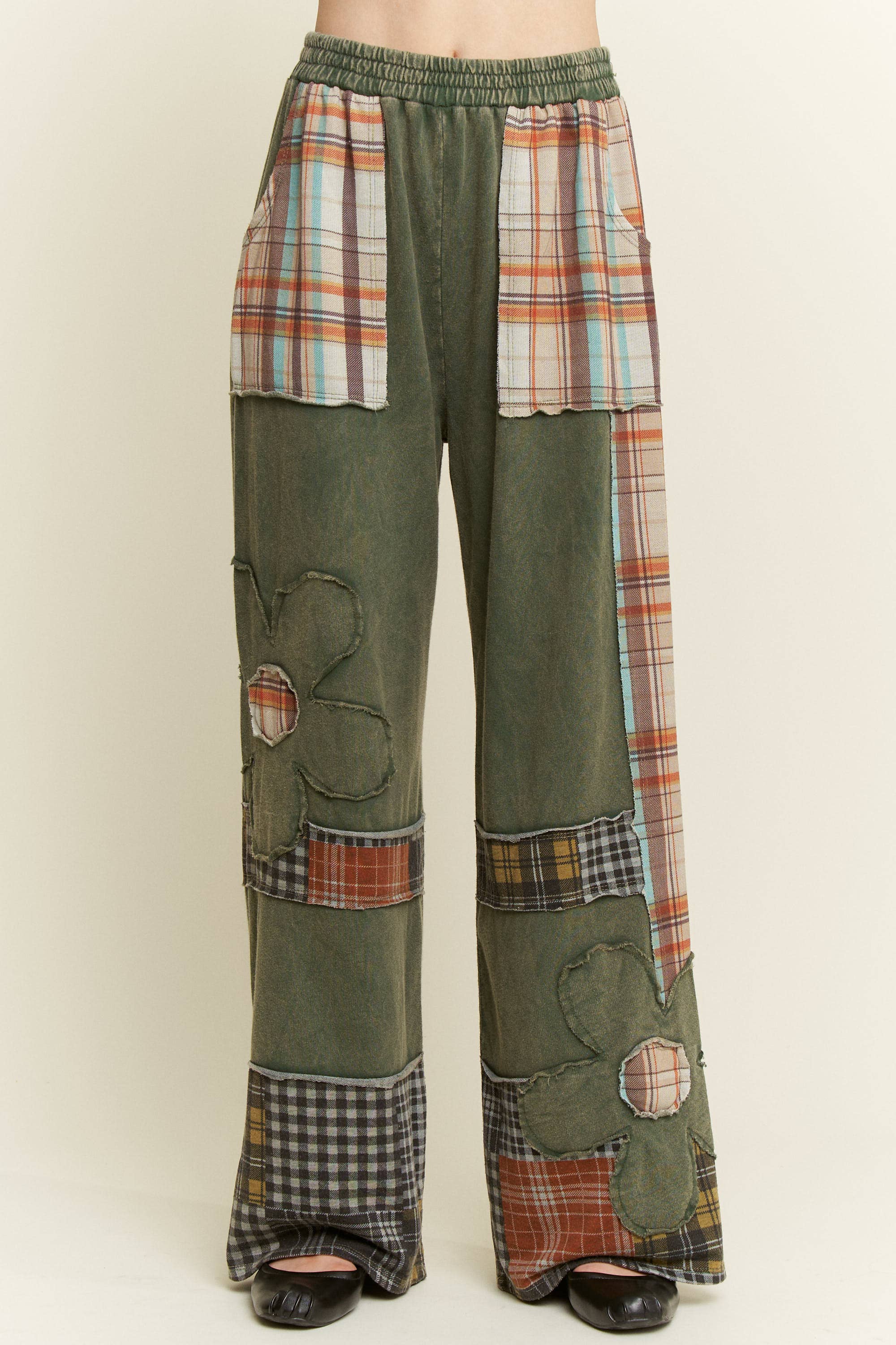 J.Her - Vente Pantalon – femme - Pantalon à carreaux délavé minéral Daisy HP67387