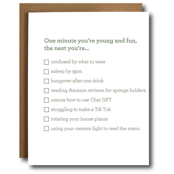 The Card Bureau - Wholesale Birthday Card - Young and Fun Birthday List Card