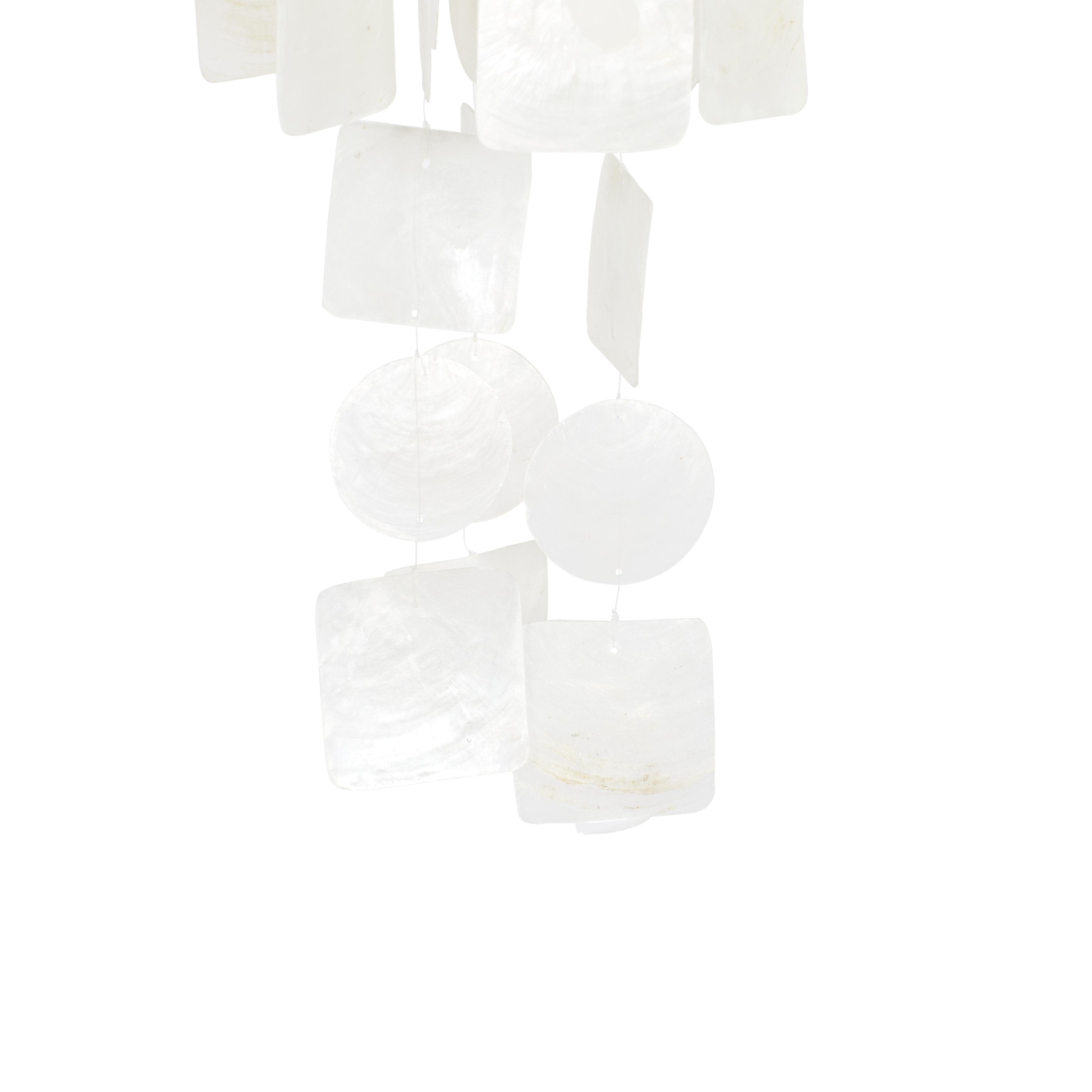 Import Corner - Venta al por mayor Campanas de viento - A-40304: CAMPANA DE VIENTO DE MADERA CAPIZ 20"H5