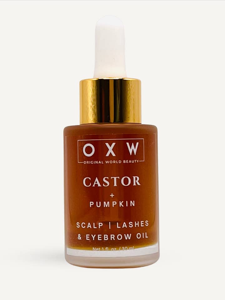 Castor + Pumpkin Organic Oil Serum for Scalp, Lashes, Eyebrows and Face for wholesale by OXW Beauty