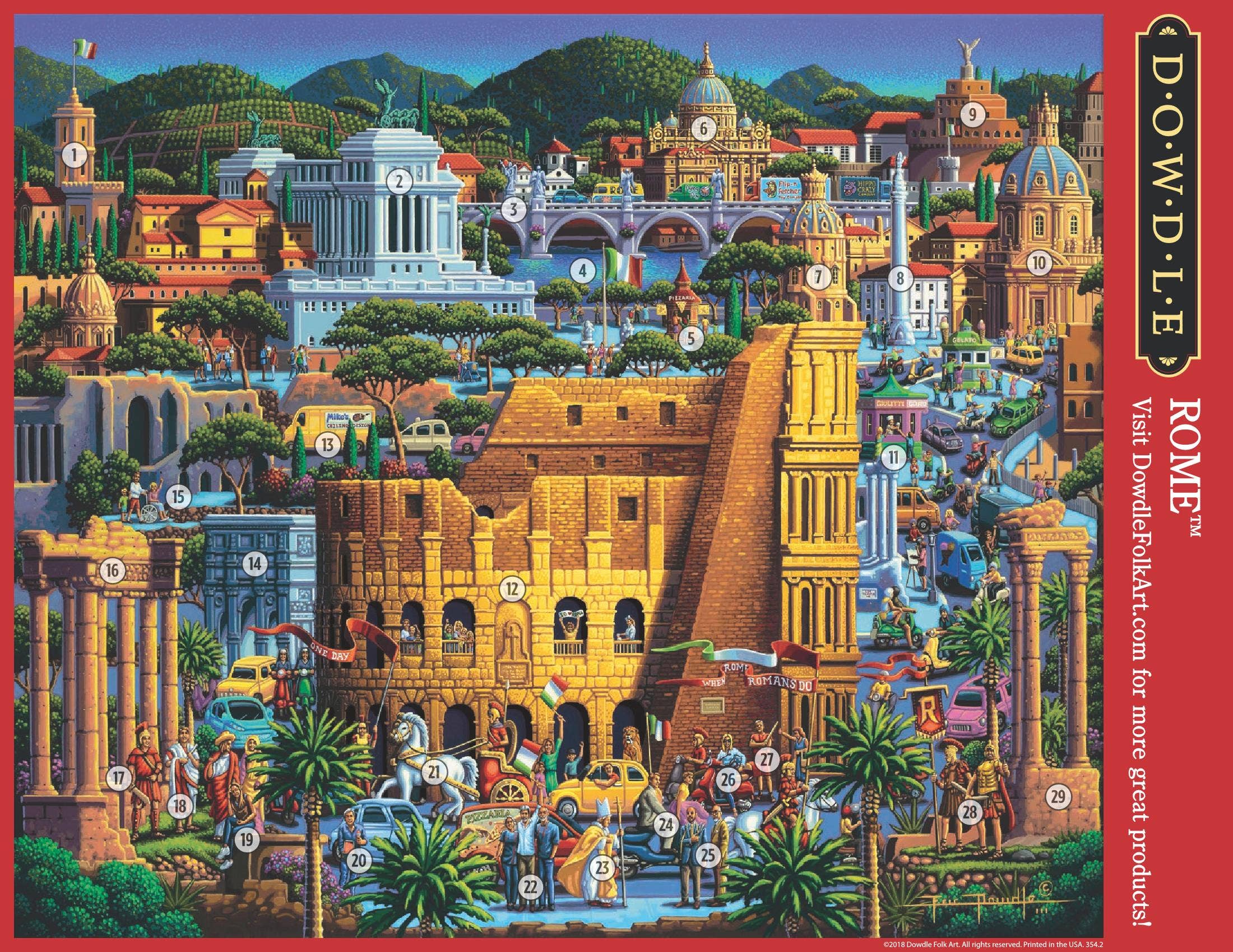 Boardwalk Puzzle Company - Wholesale Puzzle - Adult - Rome - 500 Piece2