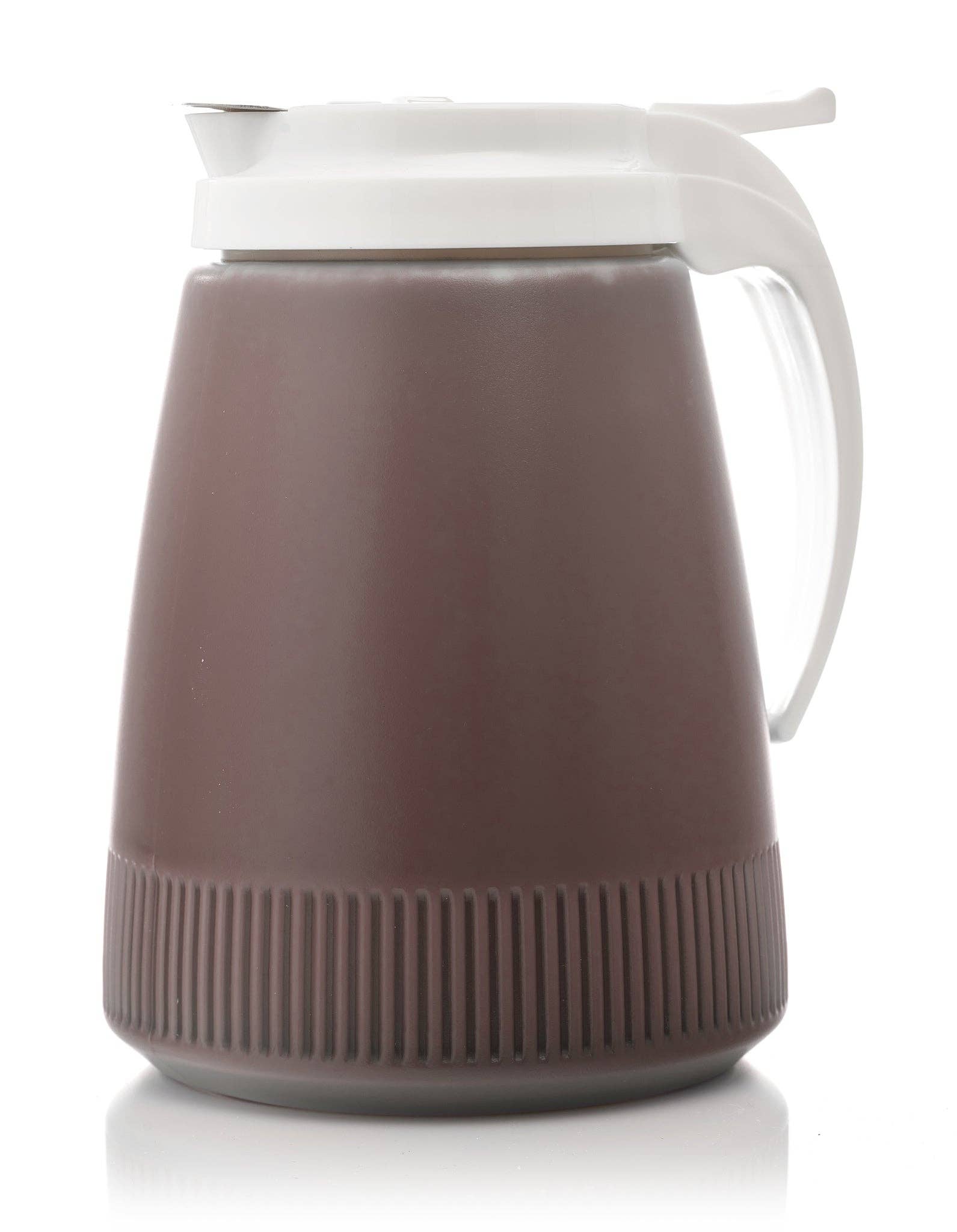 EcoQuality - Wholesale Oil/Vinegar Dispenser - 48Oz Plastic Syrup Dispenser with Plastic Lid and Stainless8