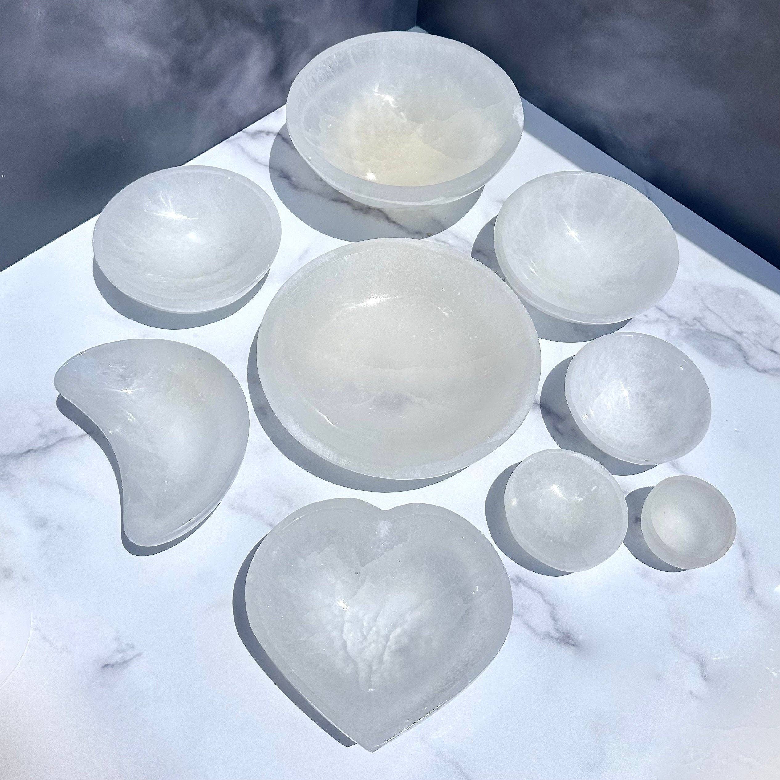 New Moon Beginnings - Wholesale Crystal Charging Plate - Selenite Bowls (10 Options!) Selenite Crystal Charging Bowls6