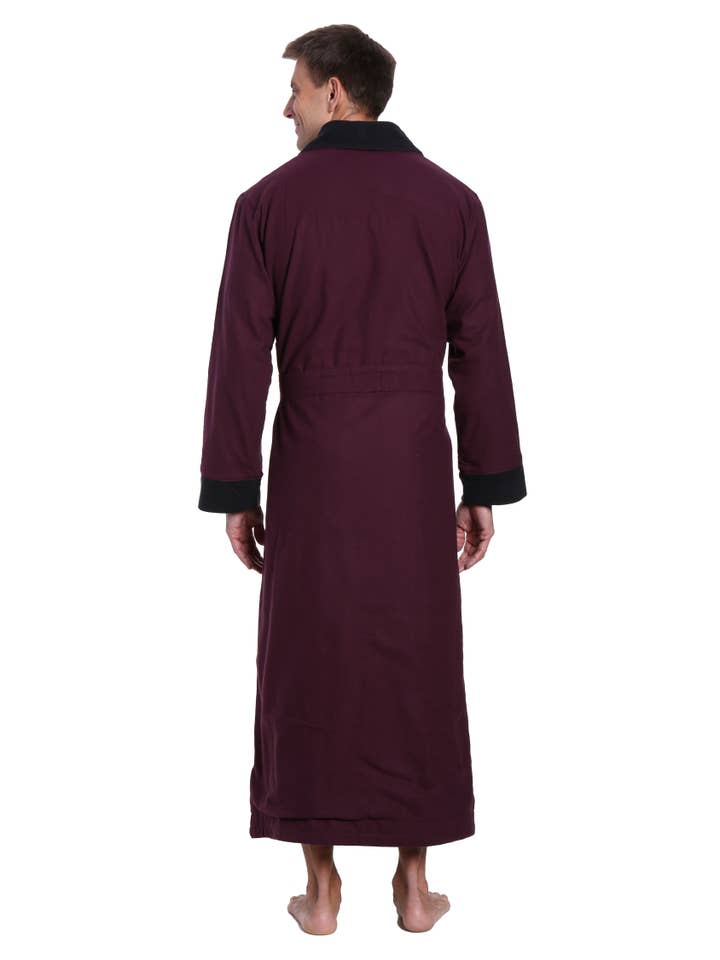 Noble Mount - Wholesale Robe – Men's - Men's Premium 100% Cotton Flannel Fleece Lined Robe43