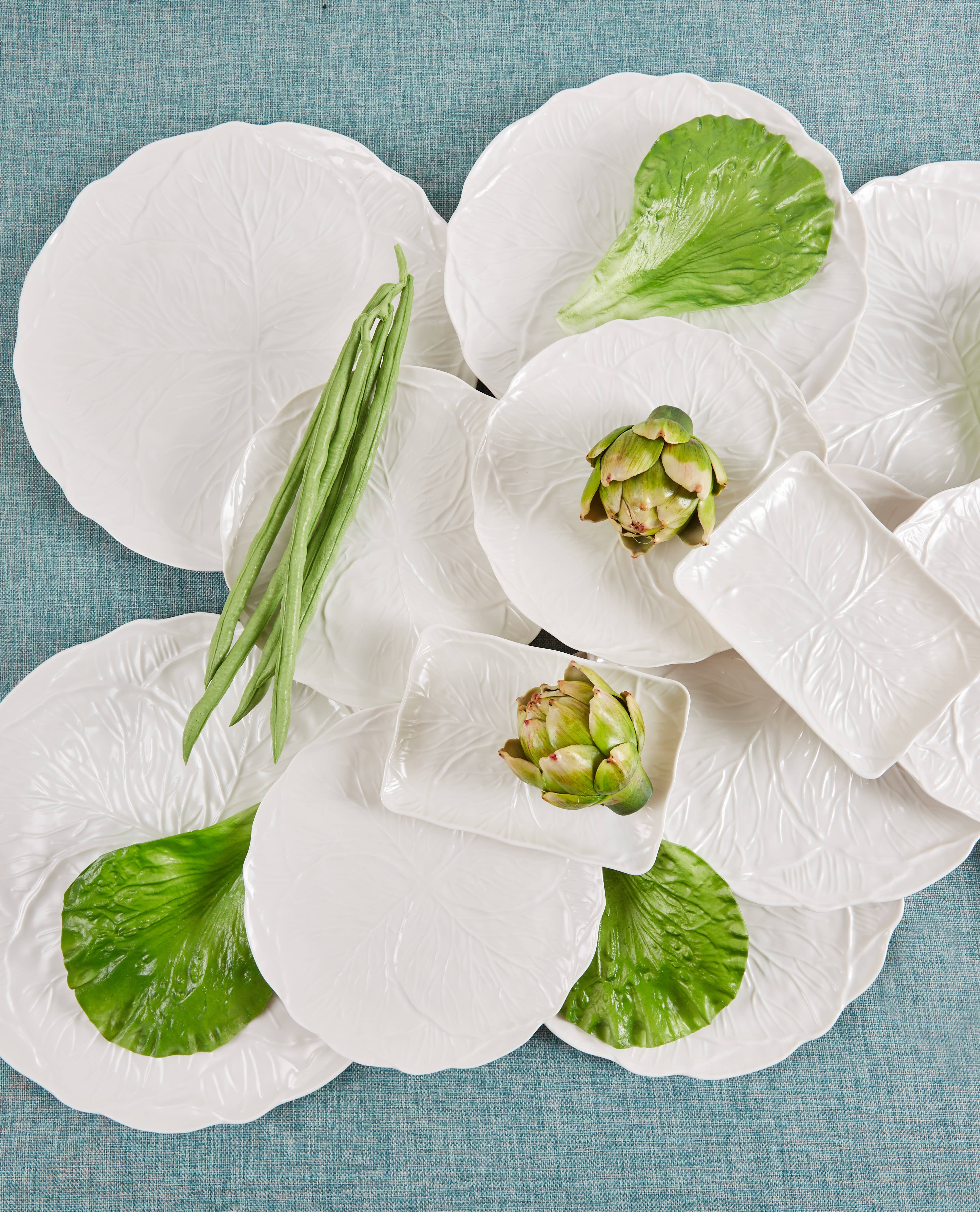 Siren Song - Wholesale Appetizer Serveware - Cabbage Leaf Appetizer Plates/Trays Set/45