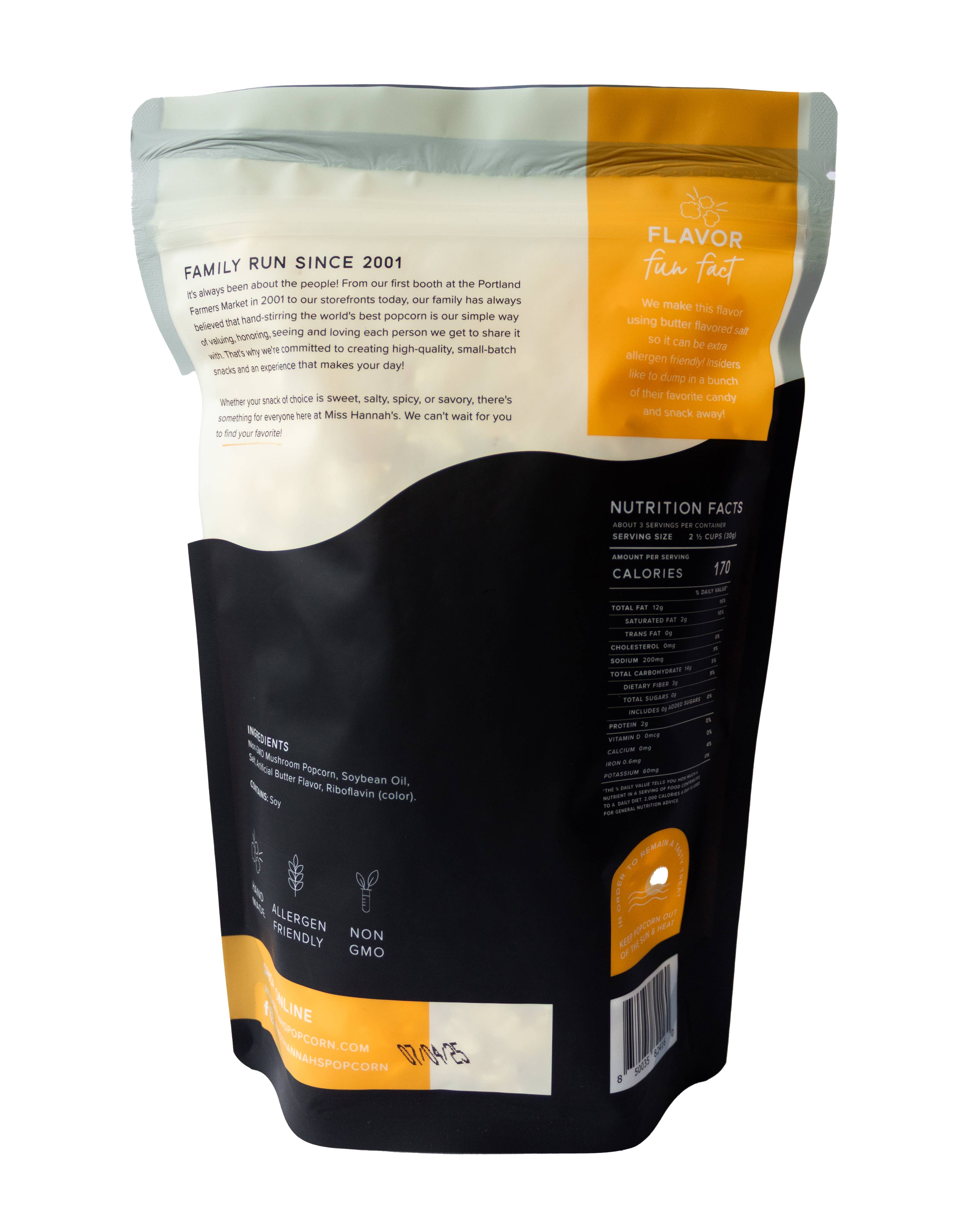 Miss Hannah's Gourmet Popcorn – wholesale Popcorn – Buttery Salt Popcorn1